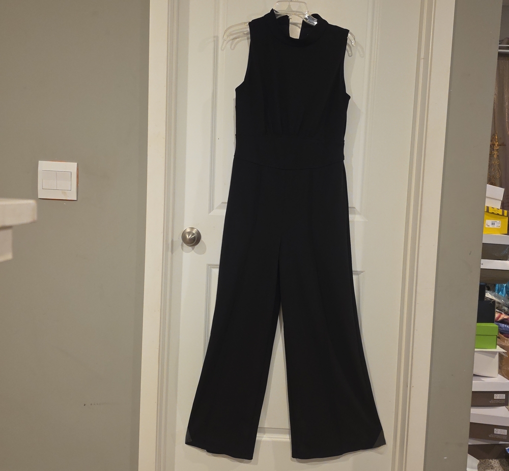 Maggy London Black Sleeveless Wide-Leg Jumpsuit